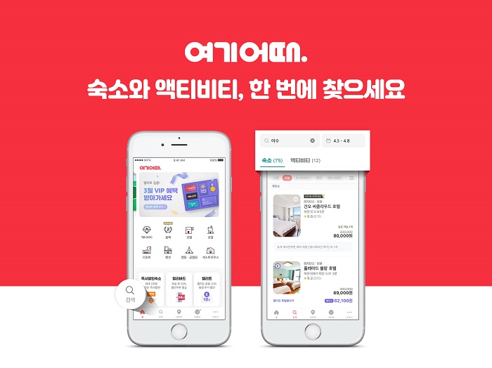 여기어때, ‘통합검색’ 적용 완료…전국 숙소와 놀거리 한 눈에 | 위키트리