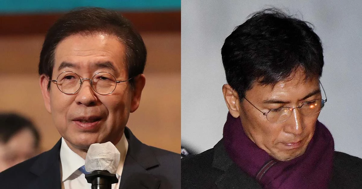 박원순 서울시장(왼쪽)과 안희정 전 충남지사. / 뉴스1