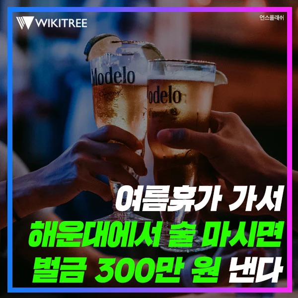 여름휴가 가서 해운대에서 술 마시면 벌금 300만 원 낸다