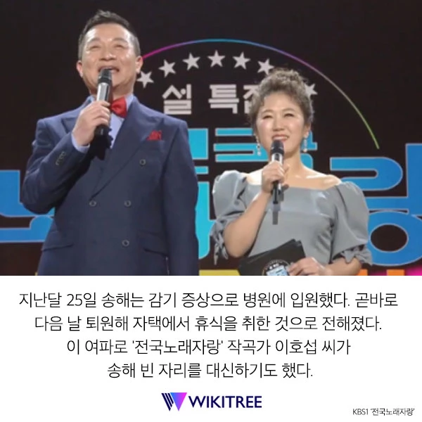 입원했던 송해, '전국노래자랑'에 다시 돌아온다.