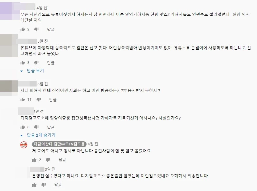 이하 유튜브 '다같이산다 김만수르TV김도윤'