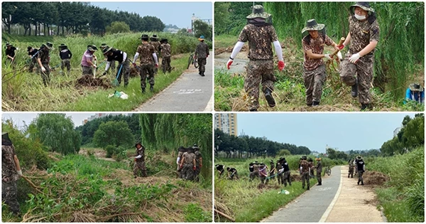35사단 장병들 수해 응급복구 작업 / 전주시