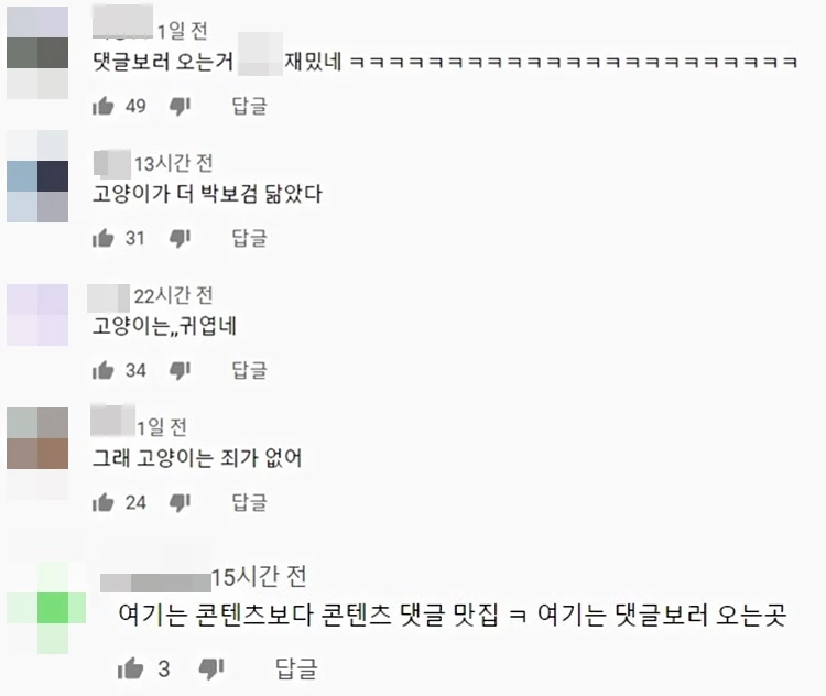 유튜브 댓글 창