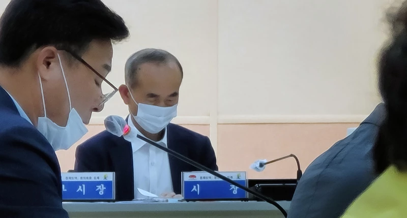 22일 오후, 박준배 김제시장이 '2021년 주요업무계획 보고회'에 참석했다 / 조주연 기자