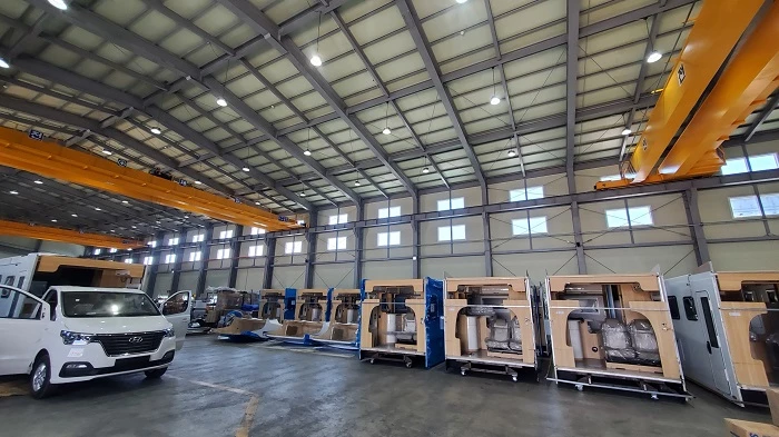 에이스캠퍼의 공장 내부사진