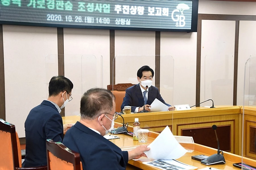 의정부시, 회룡역 가로경관숲 조성 보고회 진행