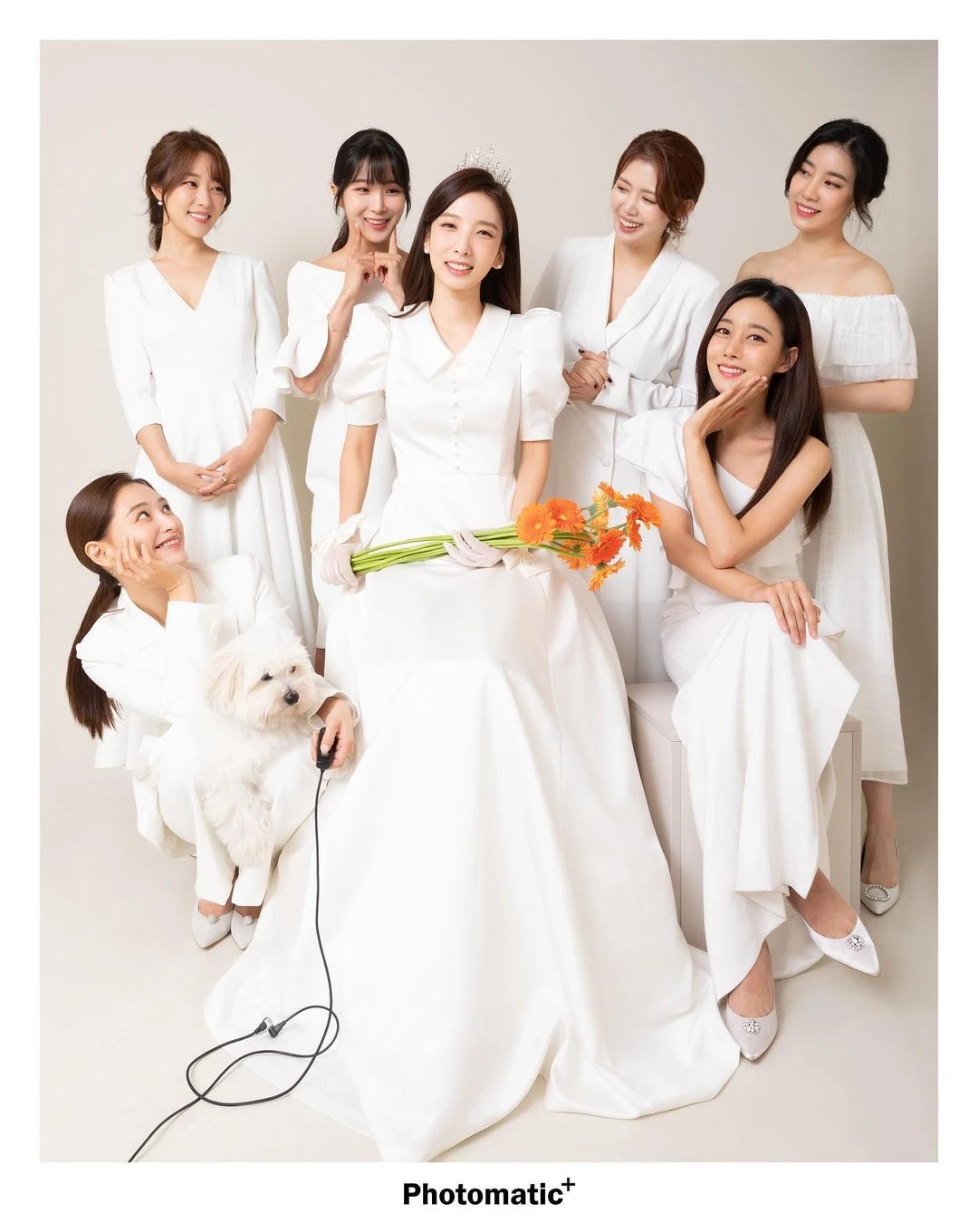지숙 웨딩화보 함께 찍은 레인보우 멤버들 / 이하 지숙 인스타그램