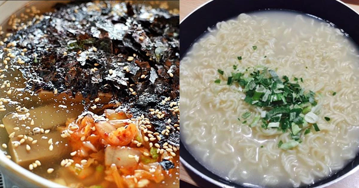 충북식 묵밥(왼쪽)과 사리곰탕. /위키미디어, 루리웹