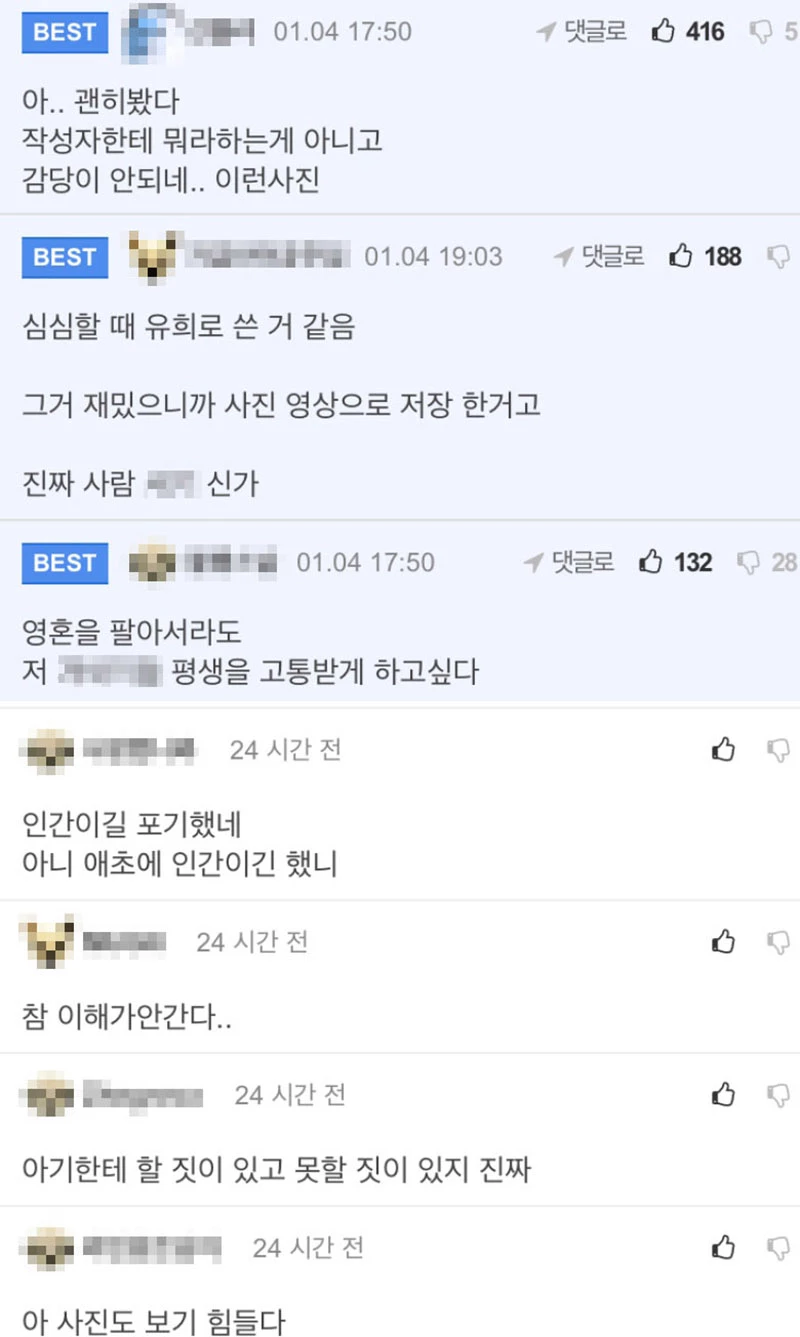 '에펨코리아' 댓글 창