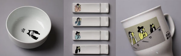 오이뮤가 함께 개발한 애플리케이션 디자인.(왼쪽부터)냉면 사발, 수저 받침, 컵. / 오이뮤 제공