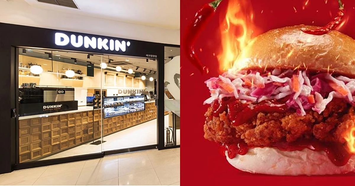 던킨이 미국 현지의 맛을 담은 '내쉬빌 핫치킨 버거'를 출시했다. / 던킨 SNS