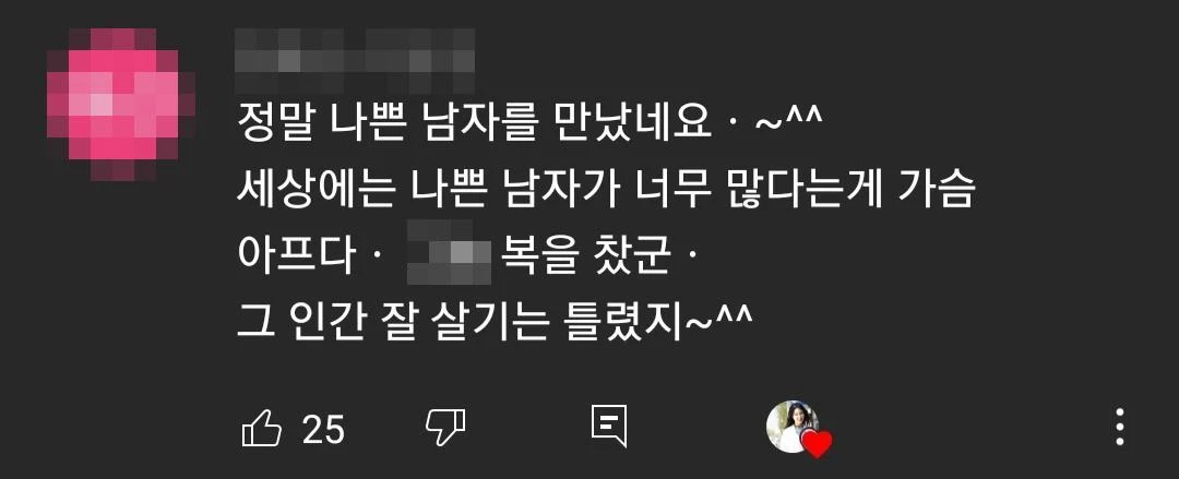 이하 유튜브 '이수진' 댓글 창 캡처