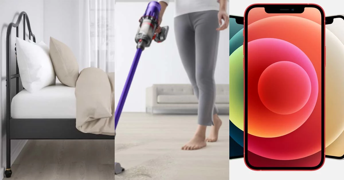 이케아 가구, 다이슨 무선청소기, 애플 아이폰 / 사진=각 회사 홈페이지