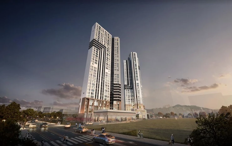 안락 스위첸은 부산광역시 동래구 안락동 603-116번지 외 48필지 일원에 지하 2층~지상 최고 37층, 2개 동, 총 234가구 규모의 주상복합단지로 선보인다. 아파트는 전용면적 84~101㎡ 220가구, 오피스텔은 전용면적 84㎡, 14실로 구성되며, 지상 1층에는 근린생활시설도 들어선다. / 투시도제공= KCC건설