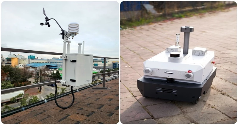 팔복동 산단 공기, '고정형측정기와 자율주행 로봇'이 지킨다. / 전주시