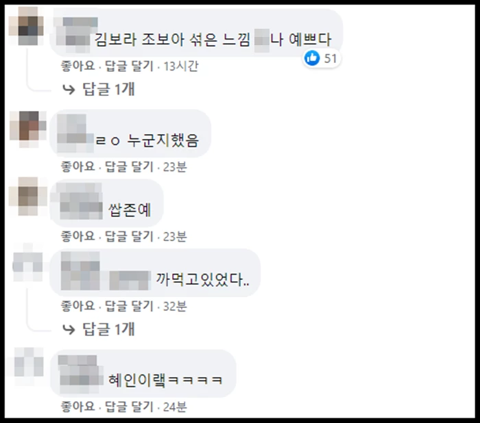 이하 페이스북 페이지 '입덕할래' 댓글 창