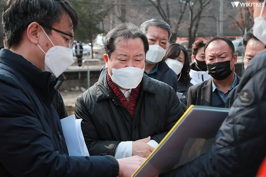 청학밸리리조트 현장점검을 하는 조광한 남양주시장