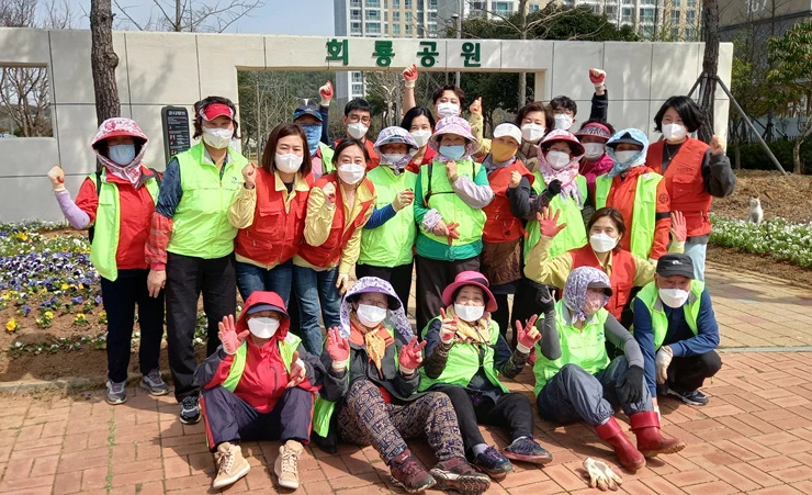 목포시 부주동, 봄꽃내음 물씬