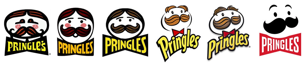 프링글스 로고 변천사. / 이하 프링글스 제공