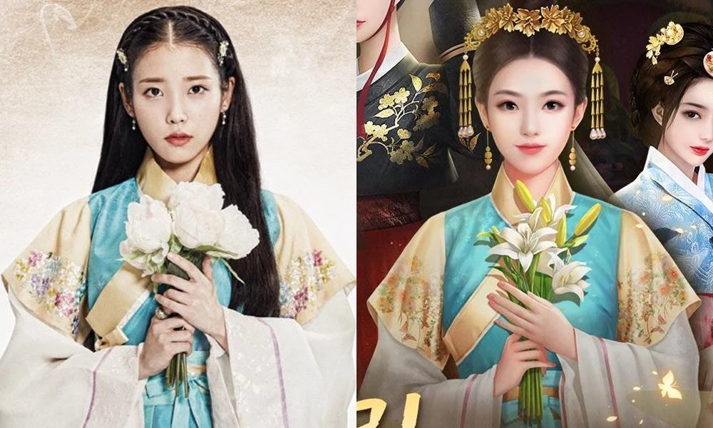 아이유가 입은 한복, 게임 속 한복 (왼쪽부터) / SBS '달의 연인 - 보보경심 려', '황제라 칭하라'