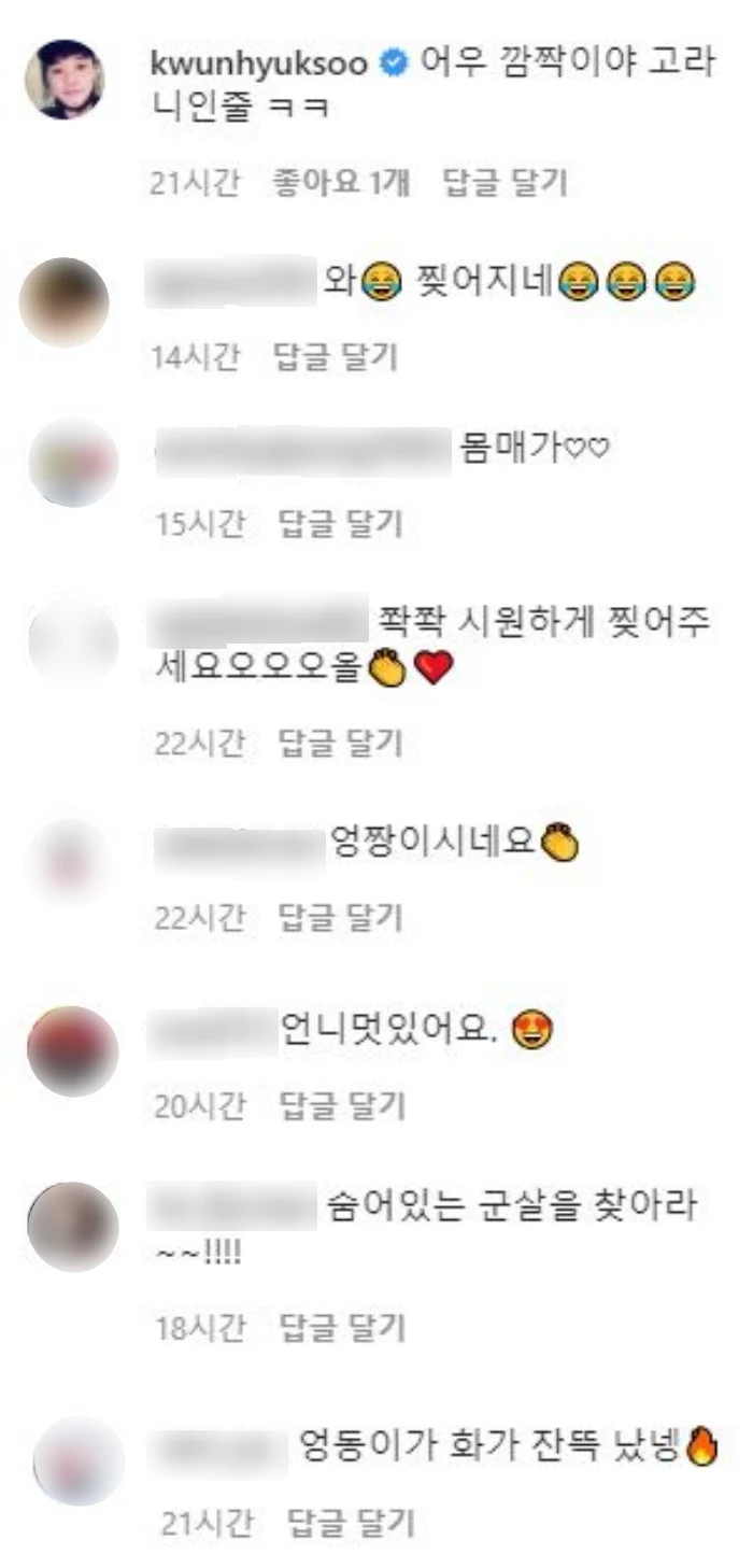 안영미 인스타그램 댓글 창