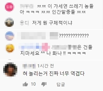 이하 유튜브 '가로세로연구소' 댓글창