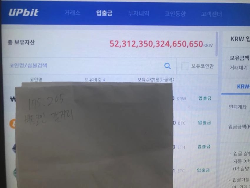 지난 23일 도지코인으로 5경 원을 벌었다고 주장한 한 누리꾼의 인증샷. /디시인사이드