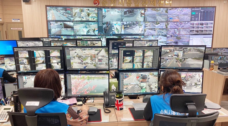 순천시 통합관제센터(내부)