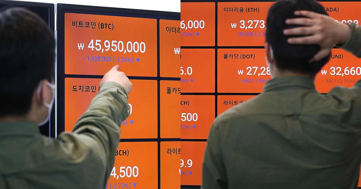 빗썸 전광판. / 뉴스1