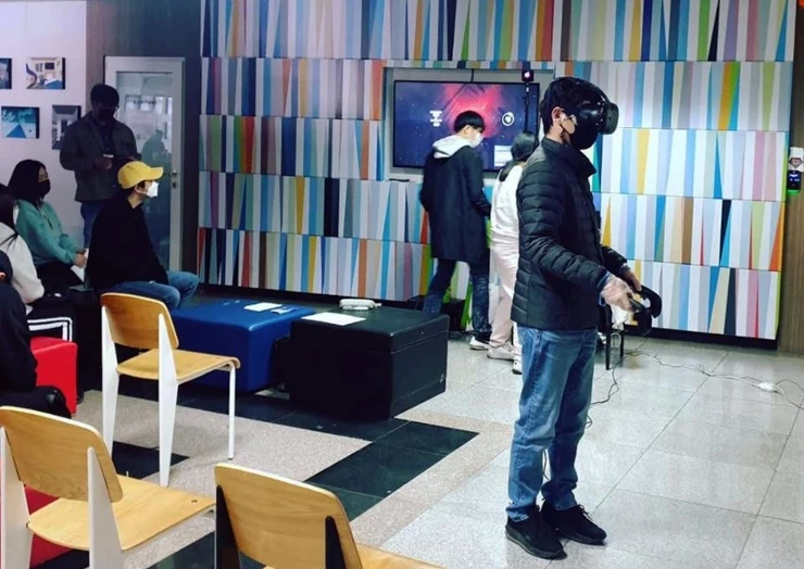 와이즈유 영산대 게임VR학부가 개최한 e스포츠대회에 재학생들이 참여하고 있는 모습. / 사진제공=와이즈유