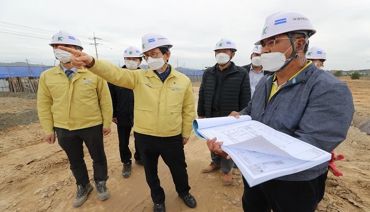 고구마, 쌀 가공농장 공사현장 진행상황 점검 / 고창군