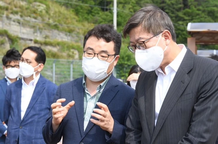 박형준 부산시장 가덕도신공항 추진 현장 점검