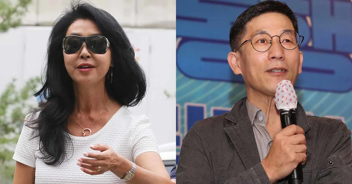 배우 김부선(왼쪽)씨와 진중권 전 동양대 교수 / 뉴스1