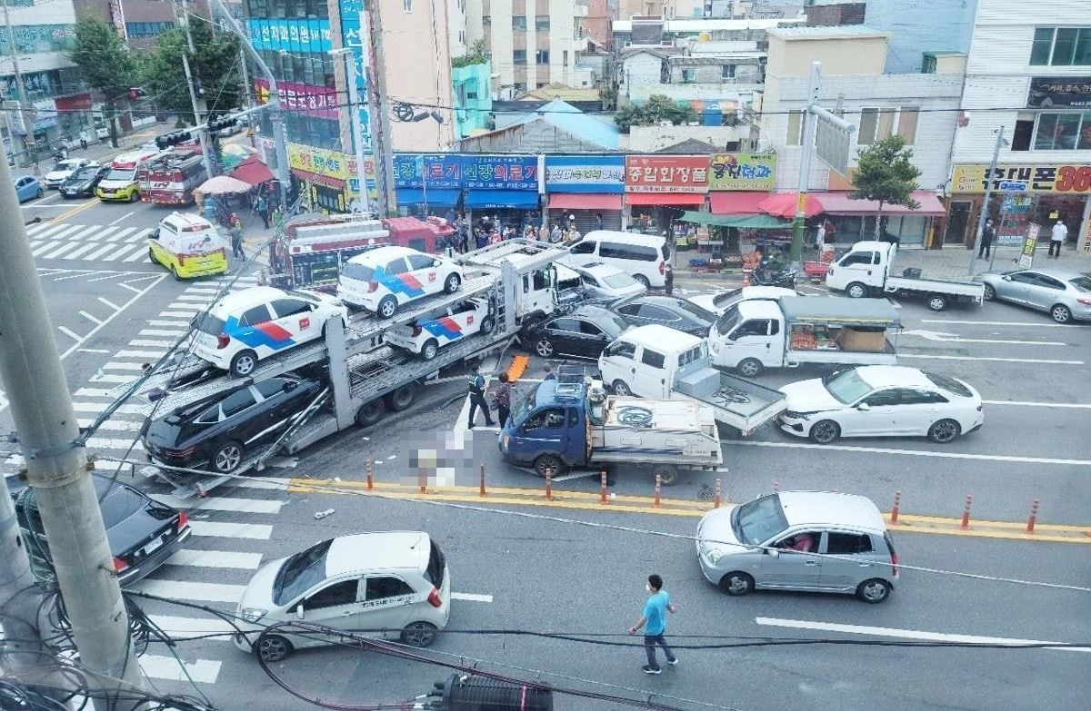 여수 한재사거리 참사 현장 / 커뮤니티 더쿠에 올라온 제보 사진