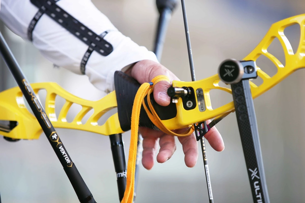 맞춤형 그립을 사용하고 있는 양궁 선수. /현대자동차그룹