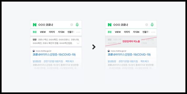 네이버 인물명 포함 연관검색어 노출 예시 / 이하 네이버 검색 공식 블로그