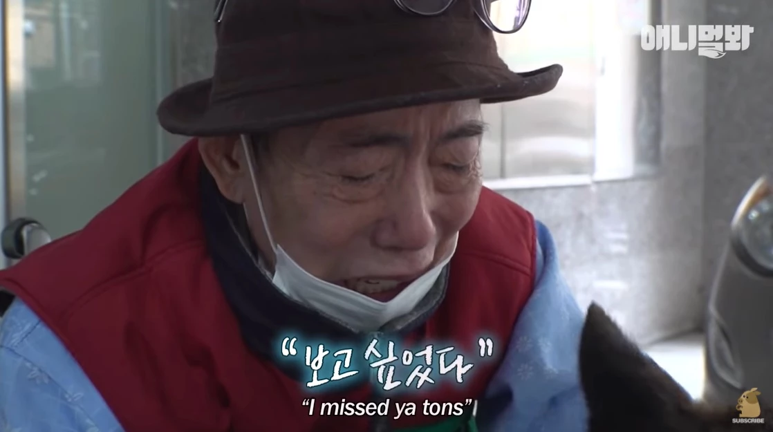 치매 걸린 할아버지가 반려견을 1년 만에 만나 보인 반응 (영상)