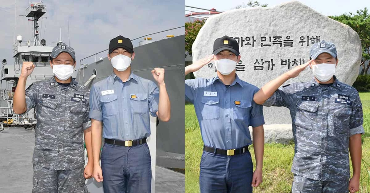 윤희승 하사와 심민후 병장 / 해군 페이스북
