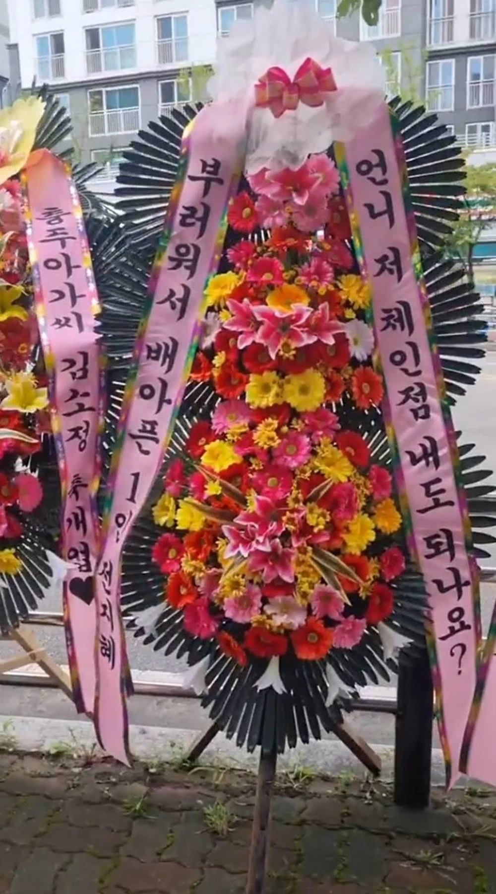 외질혜가 보낸 것으로 추측되는 화환 / BJ 티버누나 인스타그램