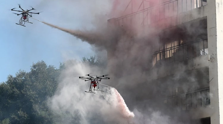 드론 화재진화 시연 / 충남소방본부