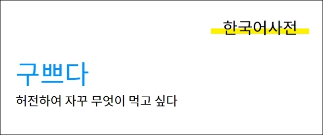다음 한국어사전