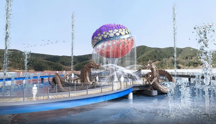 용산호 미르샘분수 / 정읍시