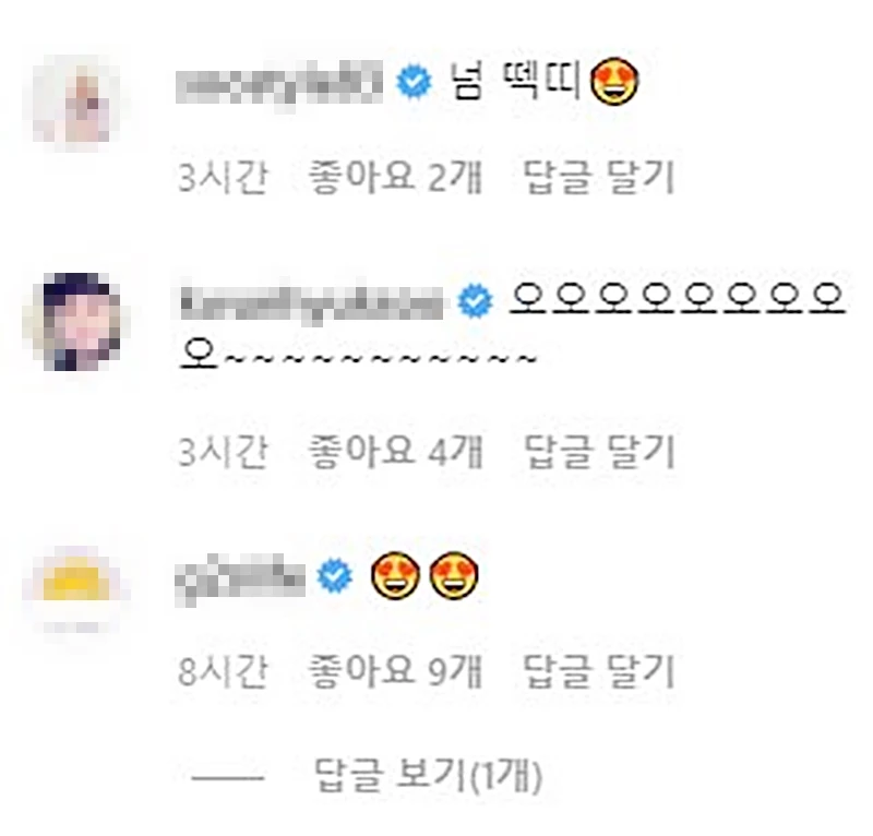 소유 인스타그램에 달린 네티즌 댓글