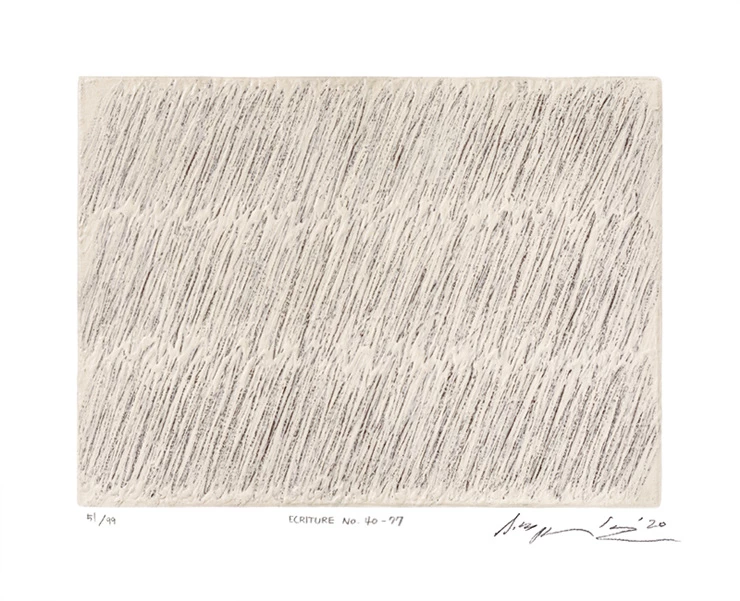 박서보(Seobo Park), 무제, 38×32cm, maruere print, ed.51_99, 2020