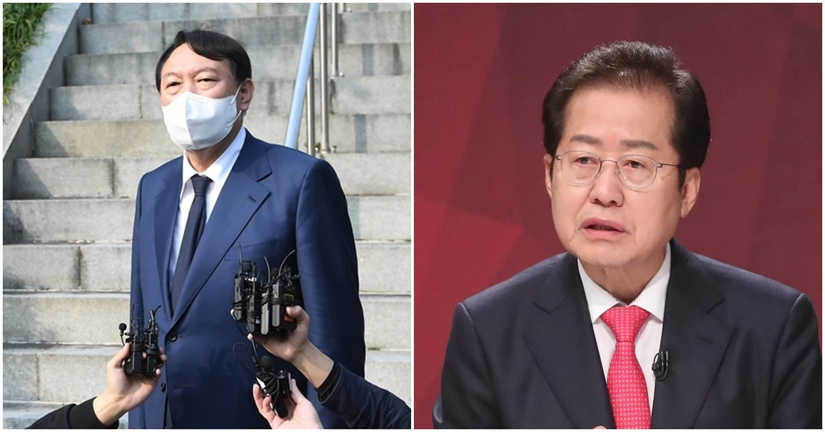 윤석열 전 검찰총장과 홍준표 의원. / 뉴스1