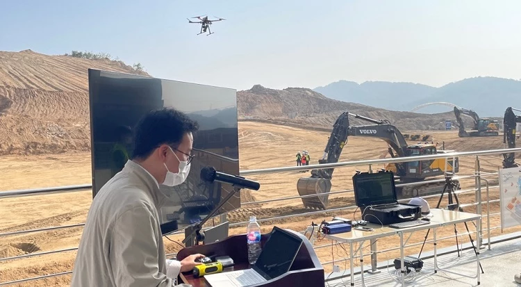 드론 건설현장 안전관리 시연회 / 세종시