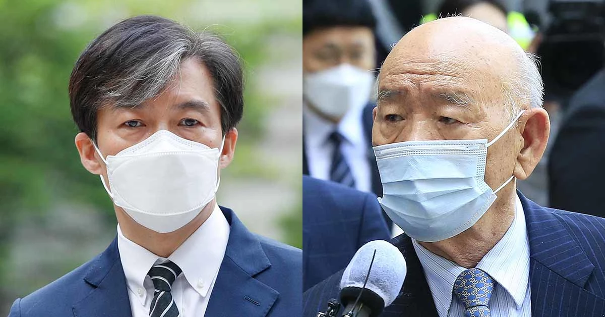 조국(왼쪽) 전 법무부 장관과 전두환씨 / 뉴스1