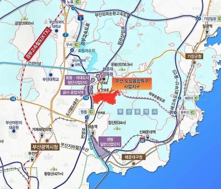 해운대구 센텀2지구 도시첨단산업단지가 24일 제38차 국가균형발전위원회 본회의에서 도심융합특구 사업지구로 선정됐다. / 사진제공=국토교통부