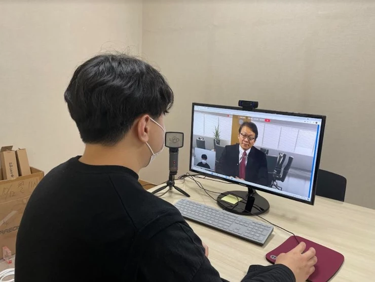 인공지능 면접 진행 / 사진제공=경성대