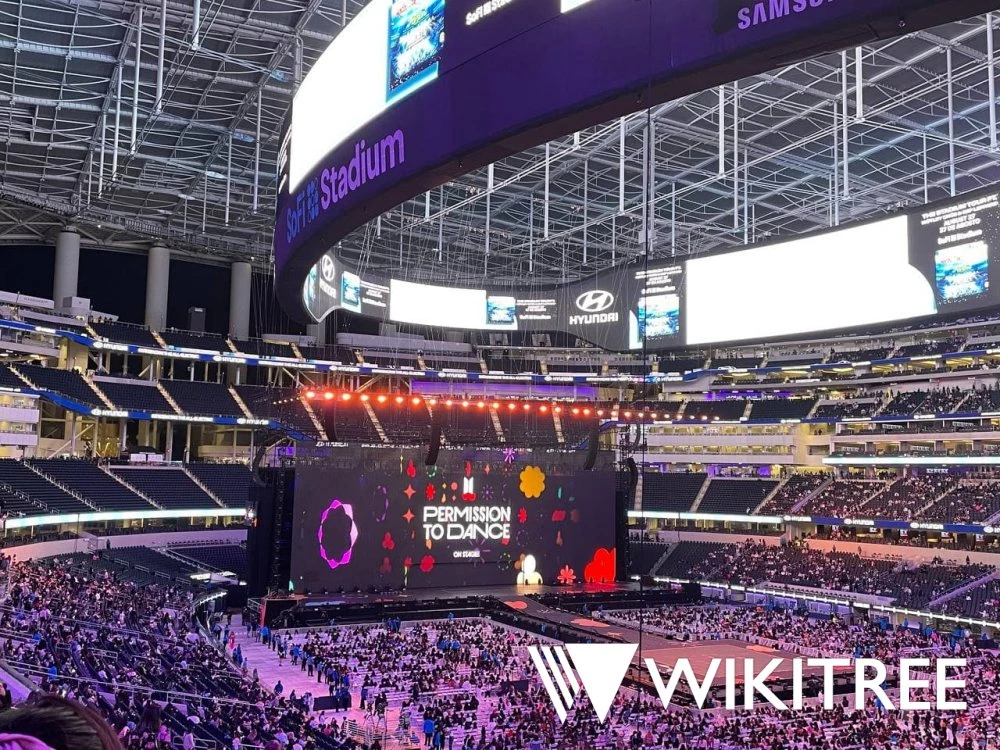 방탄소년단의 공연이 열린 미국 로스앤젤레스 소파이 스타디움 / 이하 독자 제공